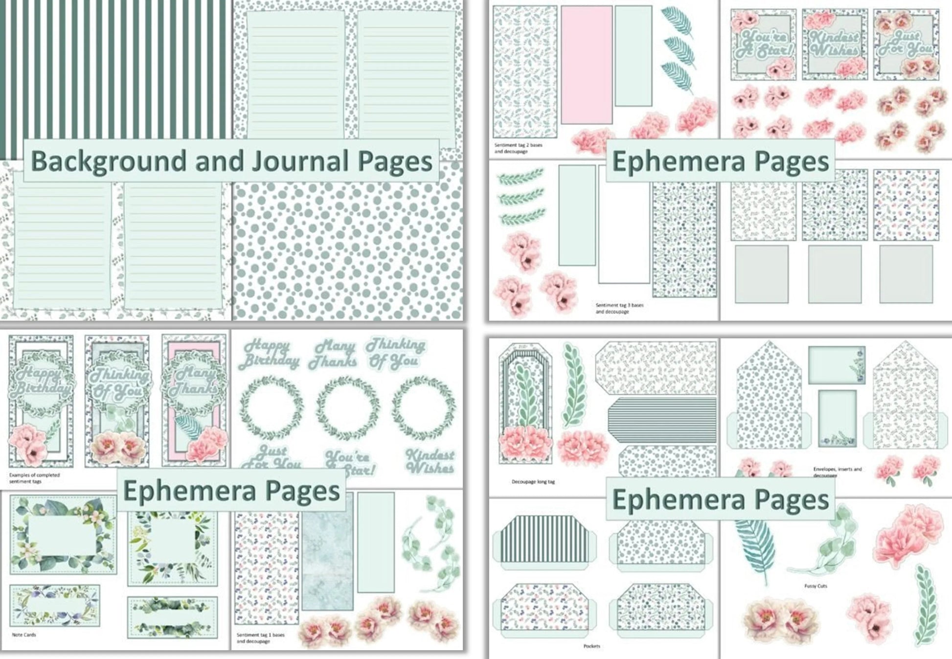 Eucalyptus Junk Journal Clipart Bundle - CraftNest - Digital Crafting and Art