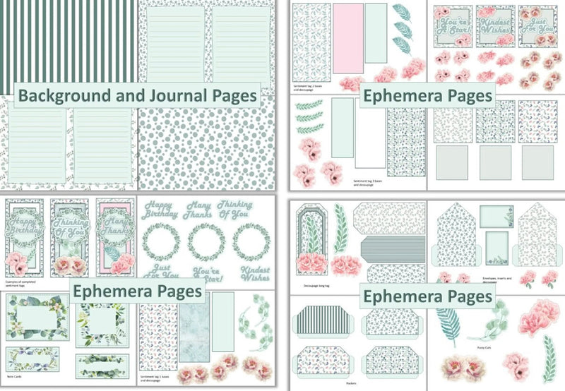 Eucalyptus Junk Journal Clipart Bundle - CraftNest - Digital Crafting and Art