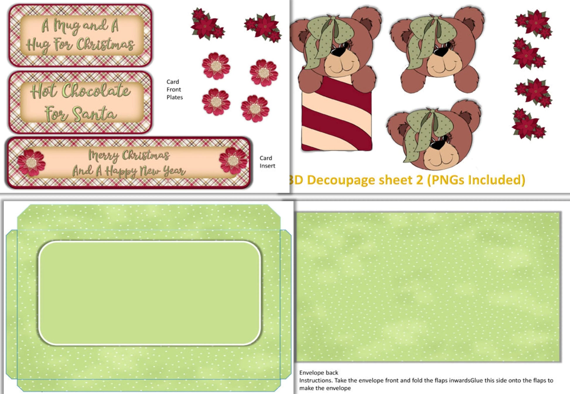 Christmas Card Making Clipart Bundle - CraftNest - Digital Crafting and Art