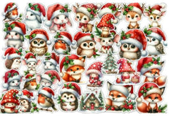 Christmas Woodland Critters Clipart Bundle - CraftNest - Digital Crafting and Art