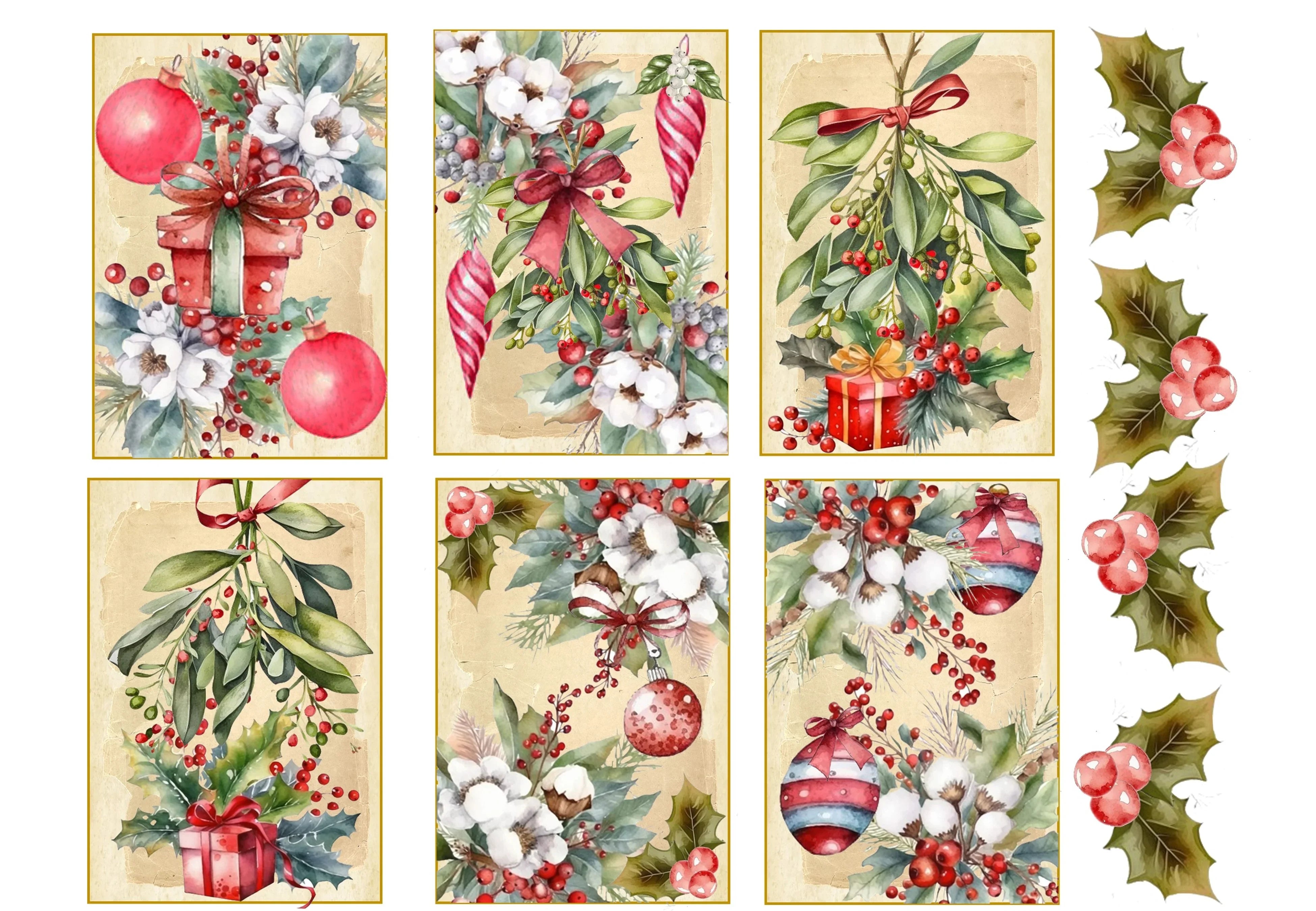 Christmas ATC Cards Clipart Bundle - CraftNest - Digital Crafting and Art