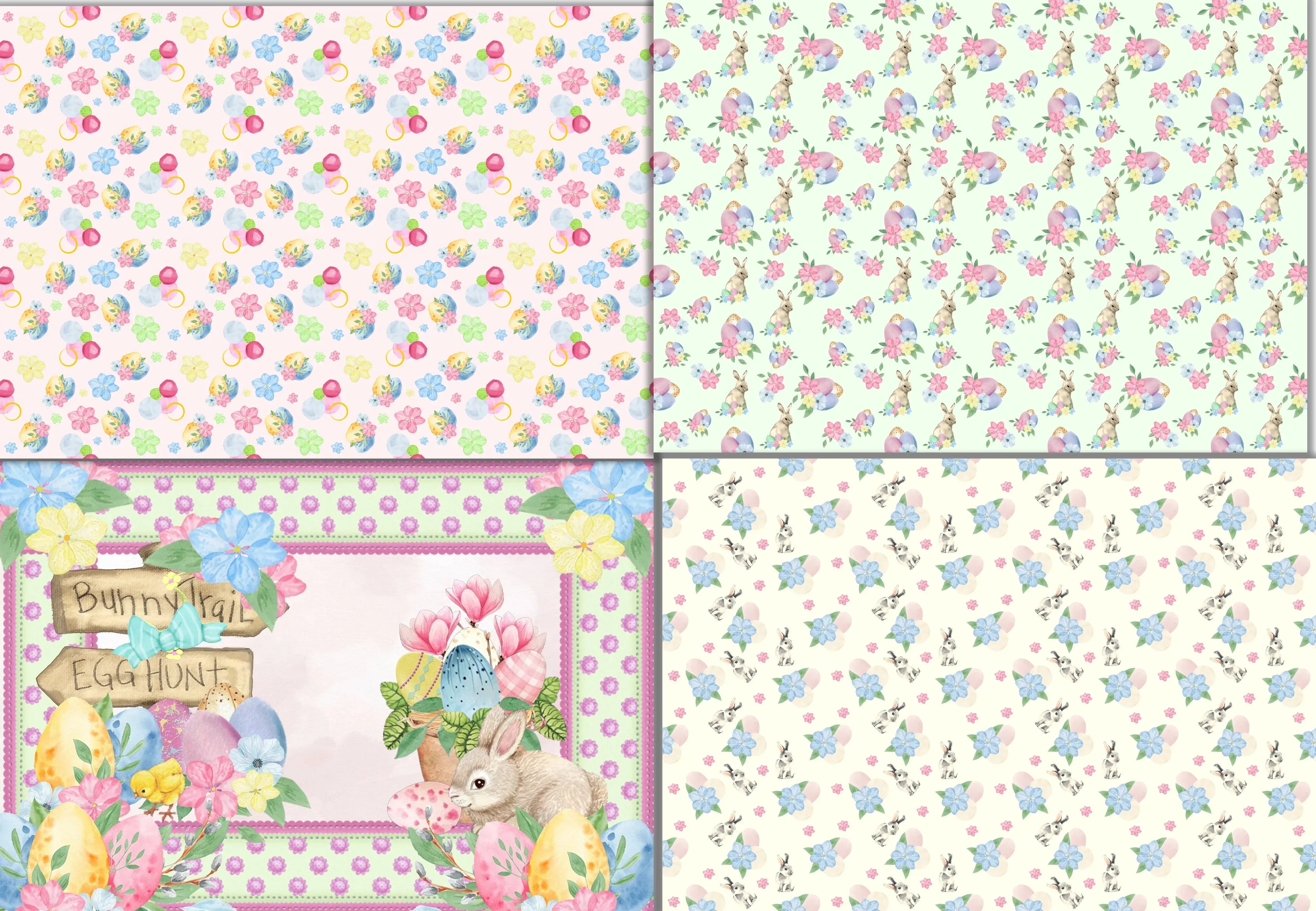 Easter Bunny Junk Journal Clipart Bundle - CraftNest - Digital Crafting and Art