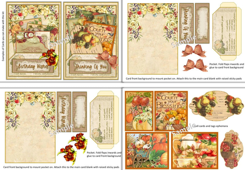 Autumn Fall Card Making Junk Journal Bundle - CraftNest - Digital Crafting and Art