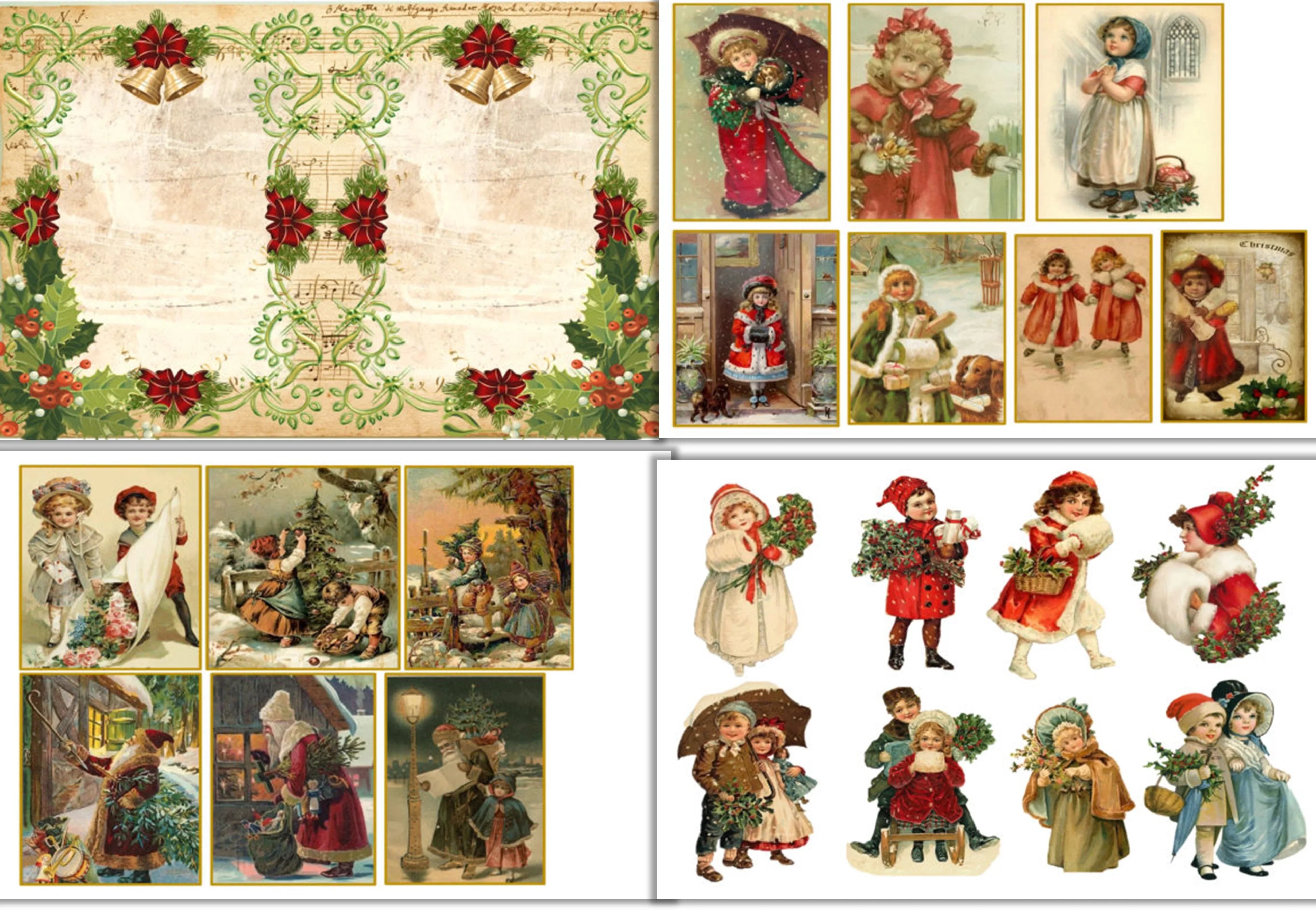 Country Christmas Backgrounds Clipart Bundle - CraftNest - Digital Crafting and Art