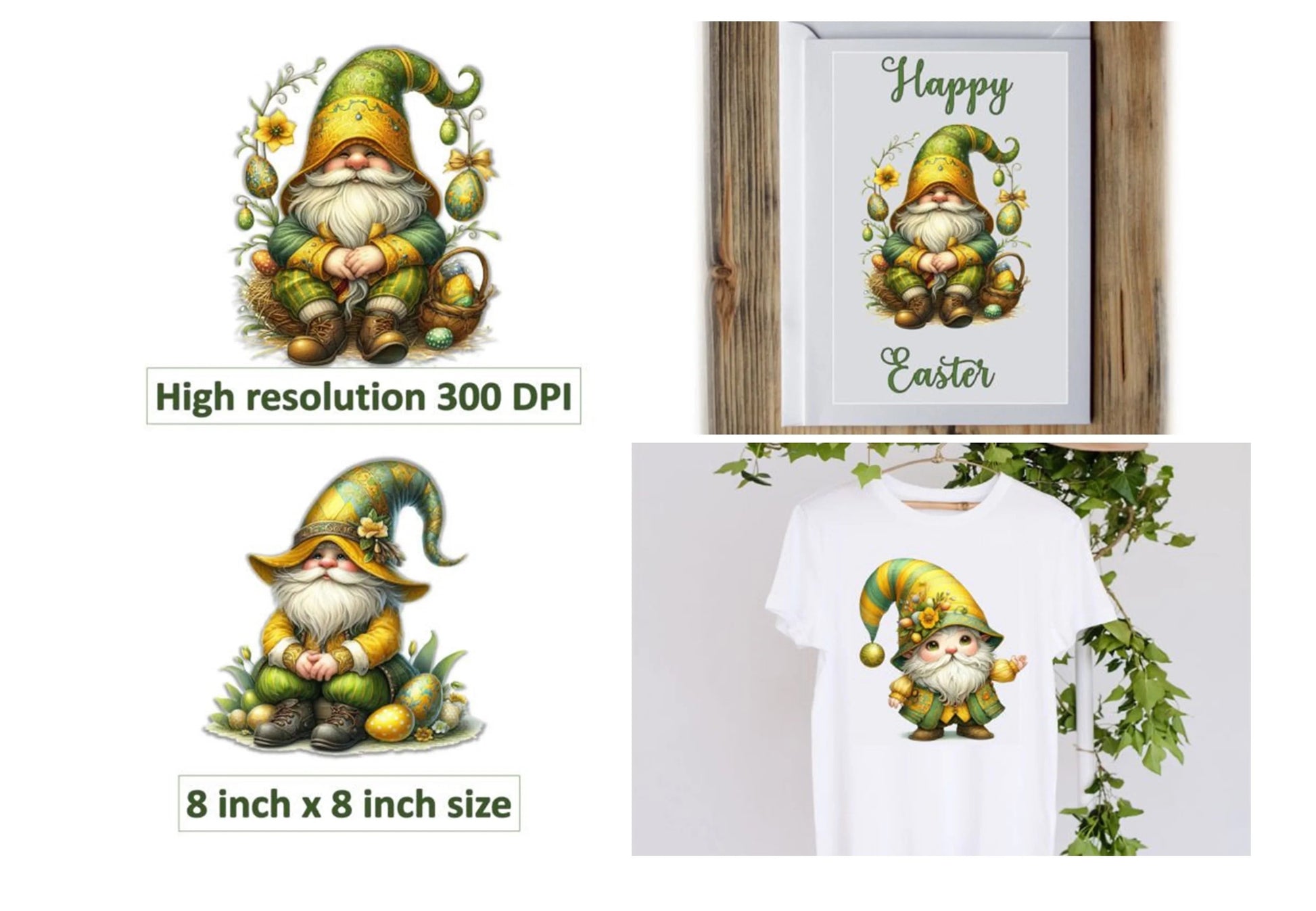 Easter Gnome Clipart Bundle - CraftNest - Digital Crafting and Art