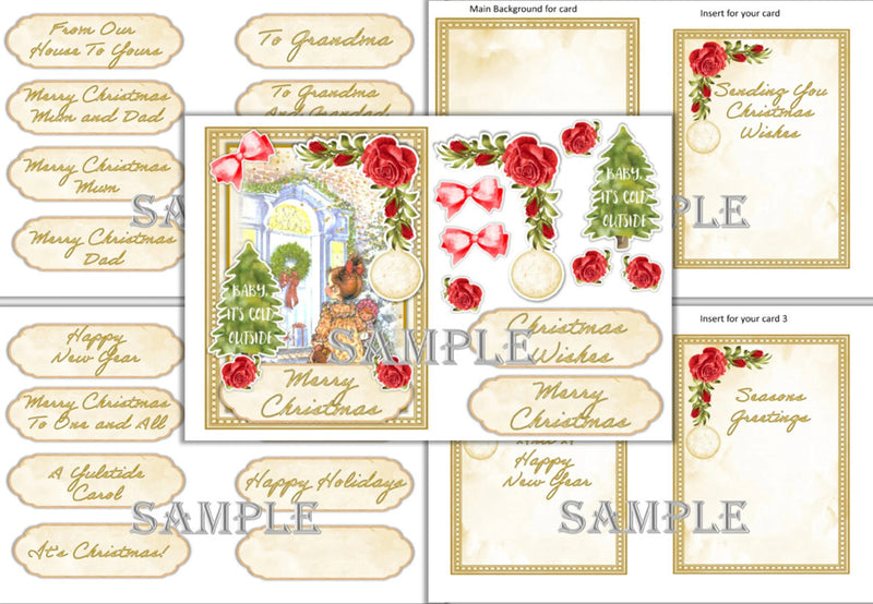 Christmas Card Making Clipart Bundle - CraftNest - Digital Crafting and Art