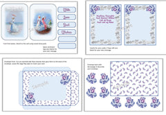 Blue Woman Card Making Clipart Bundle - CraftNest - Digital Crafting and Art