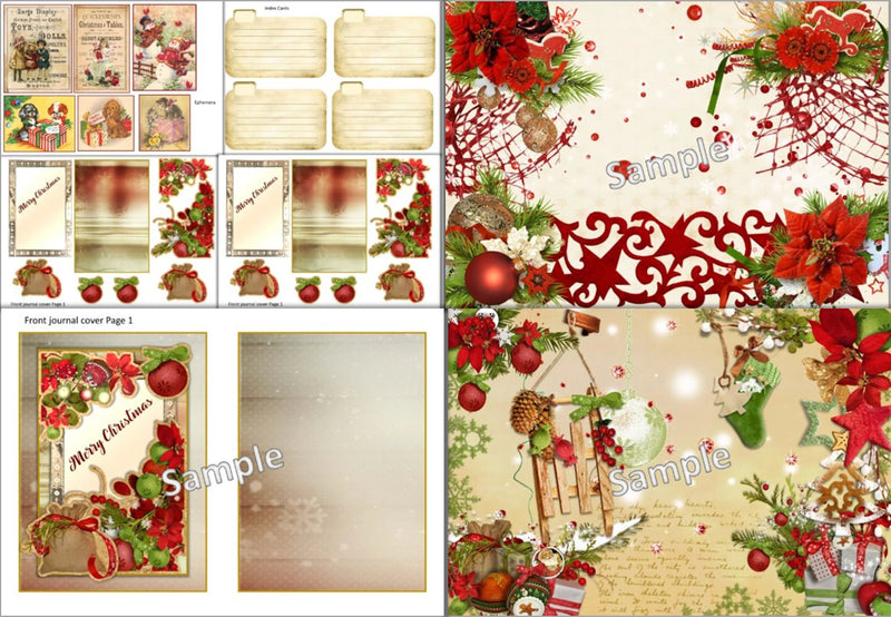 Christmas Junk Journal Clipart Bundle - CraftNest - Digital Crafting and Art