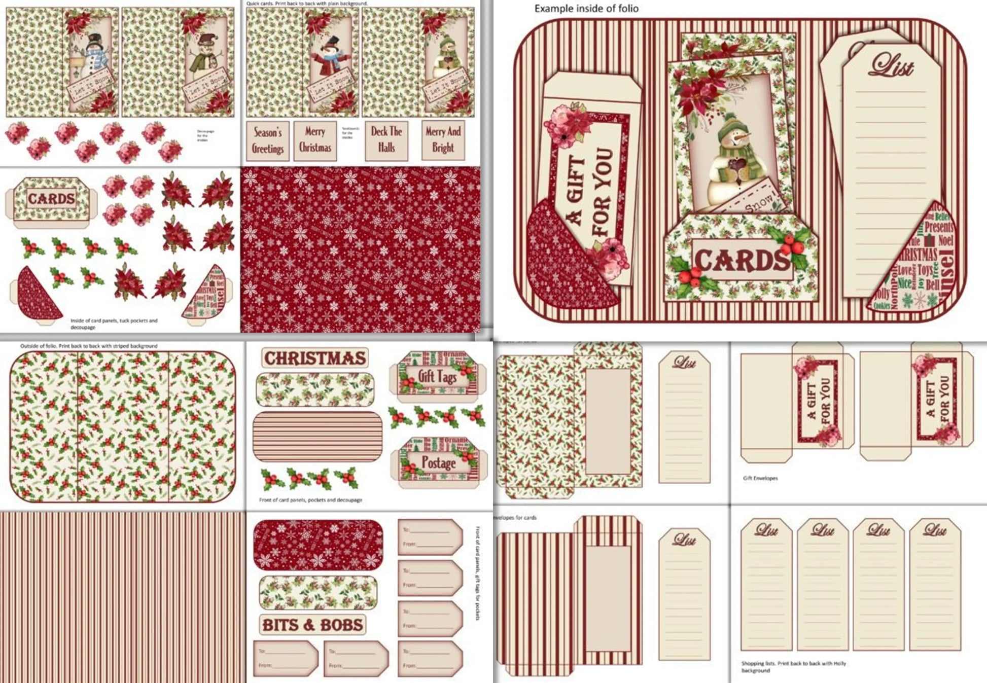 Christmas Folio Junk Journal Bundle - CraftNest - Digital Crafting and Art