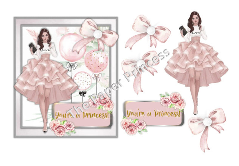 Birthday Princess Clipart Bundle for Card Making - CraftNest - Digital Crafting and Art