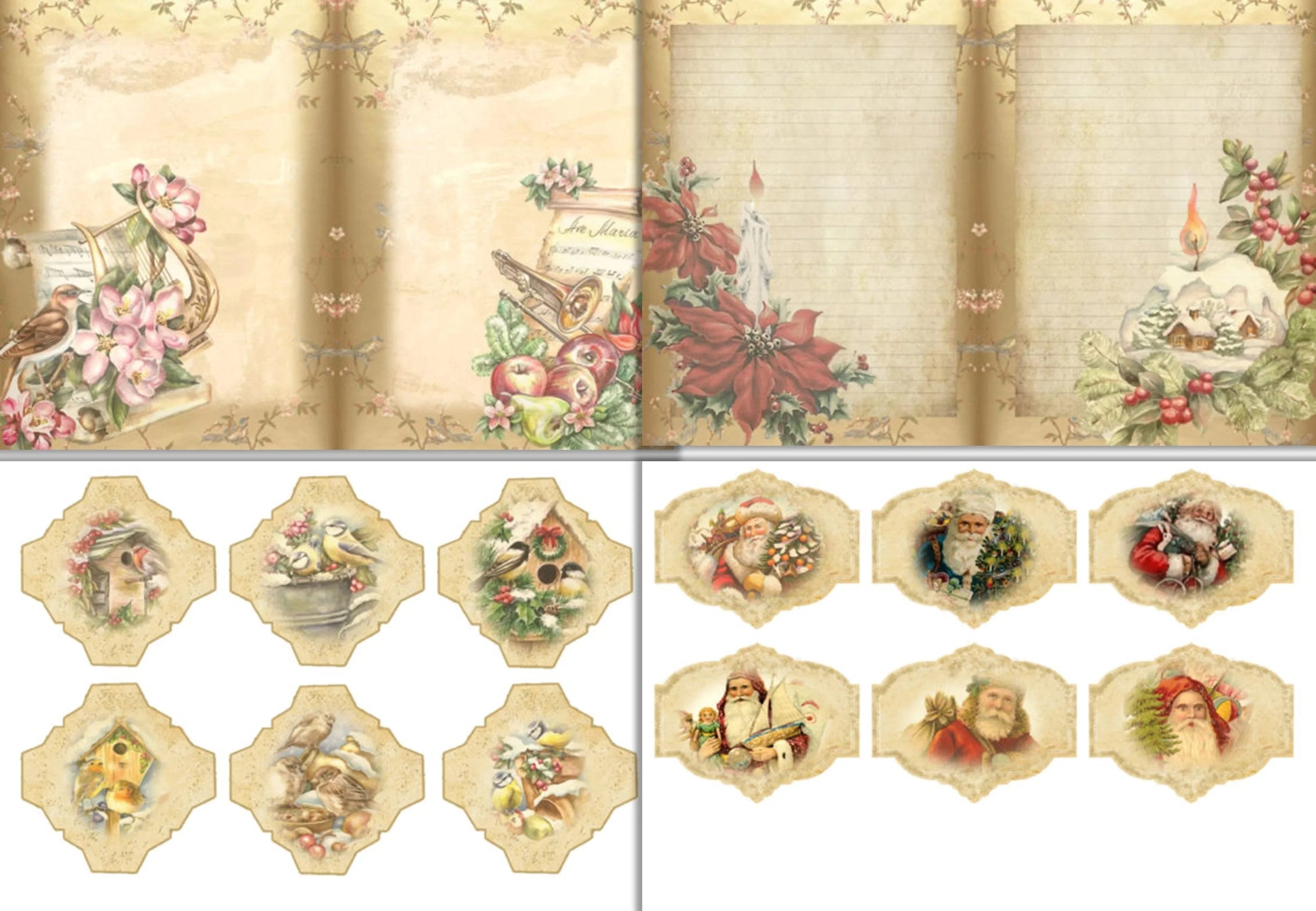 Christmas Backgrounds with Free Tags - CraftNest - Digital Crafting and Art