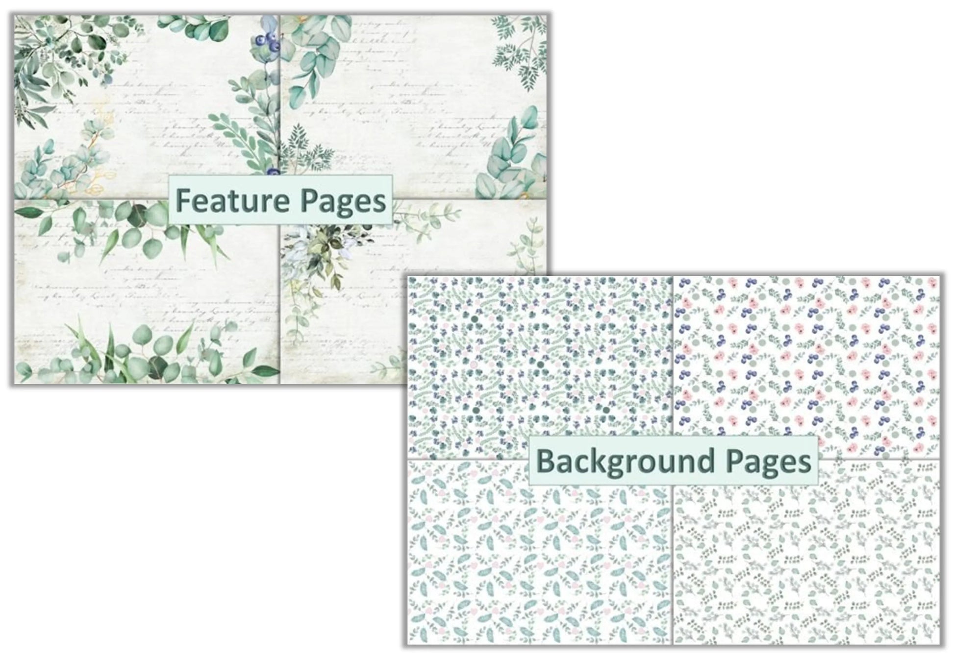 Eucalyptus Junk Journal Clipart Bundle - CraftNest - Digital Crafting and Art