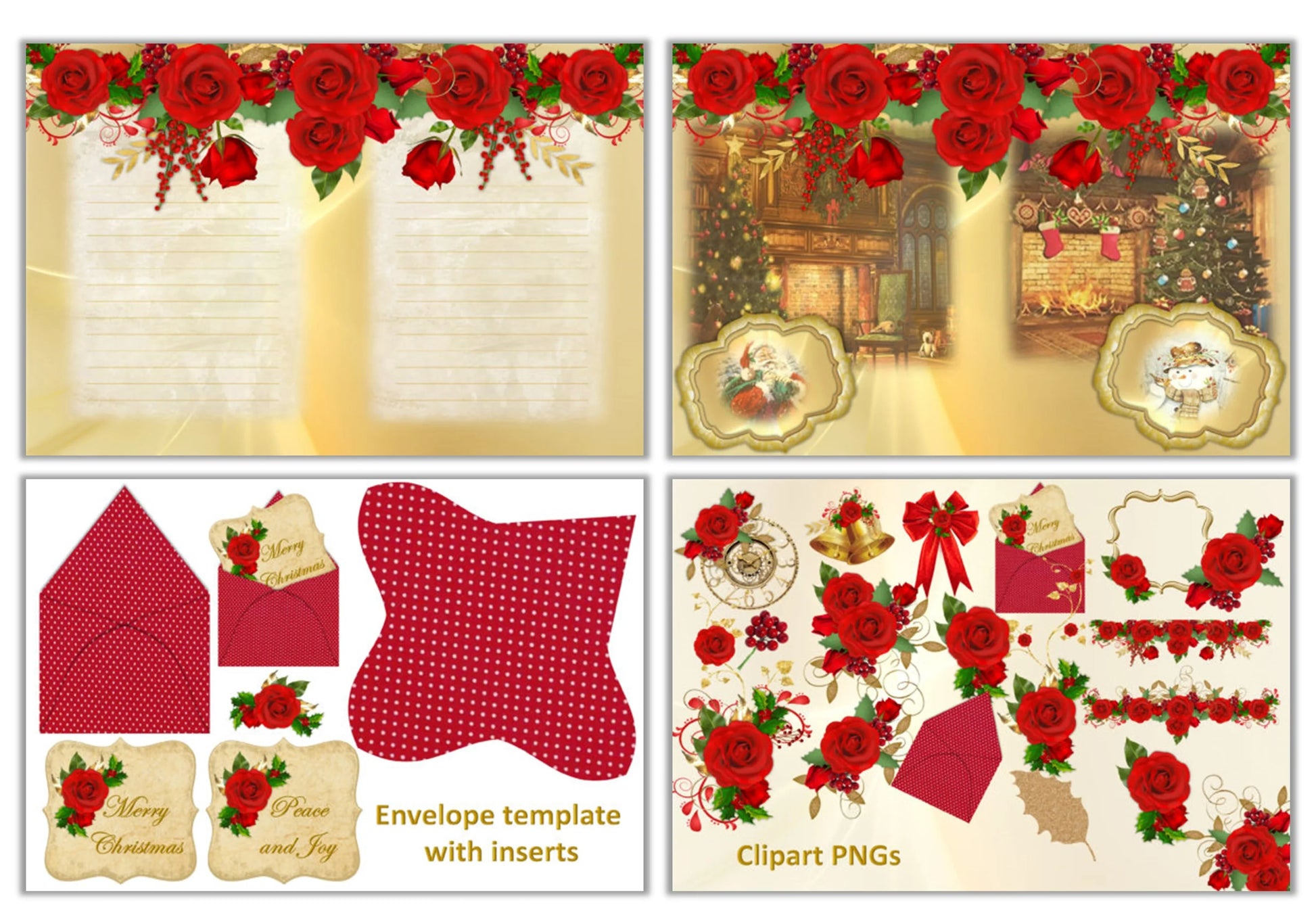 Christmas Backgrounds Clipart Bundle - CraftNest - Digital Crafting and Art