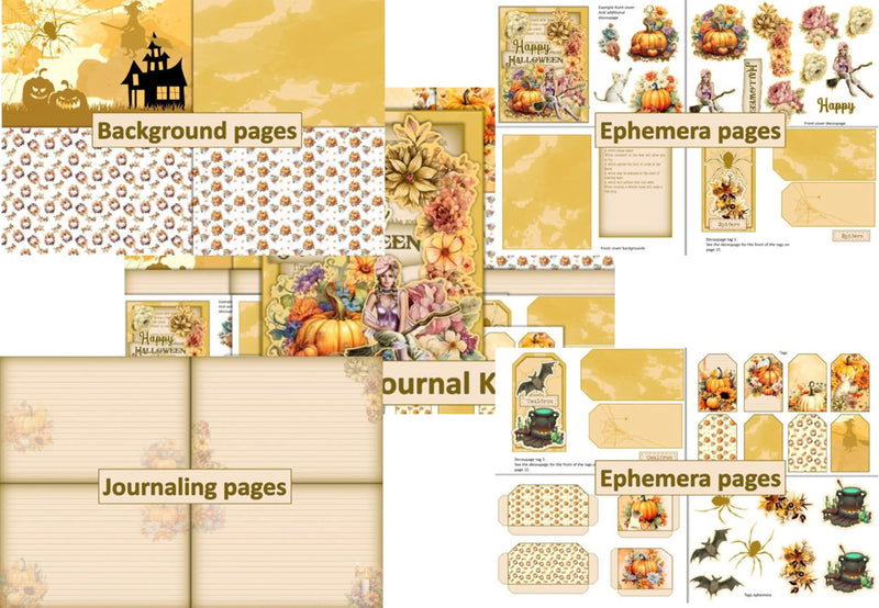 Halloween Junk Journal Clipart Bundle - CraftNest - Digital Crafting and Art
