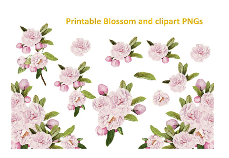 Blossoms and Butterflies Clipart Bundle - CraftNest - Digital Crafting and Art