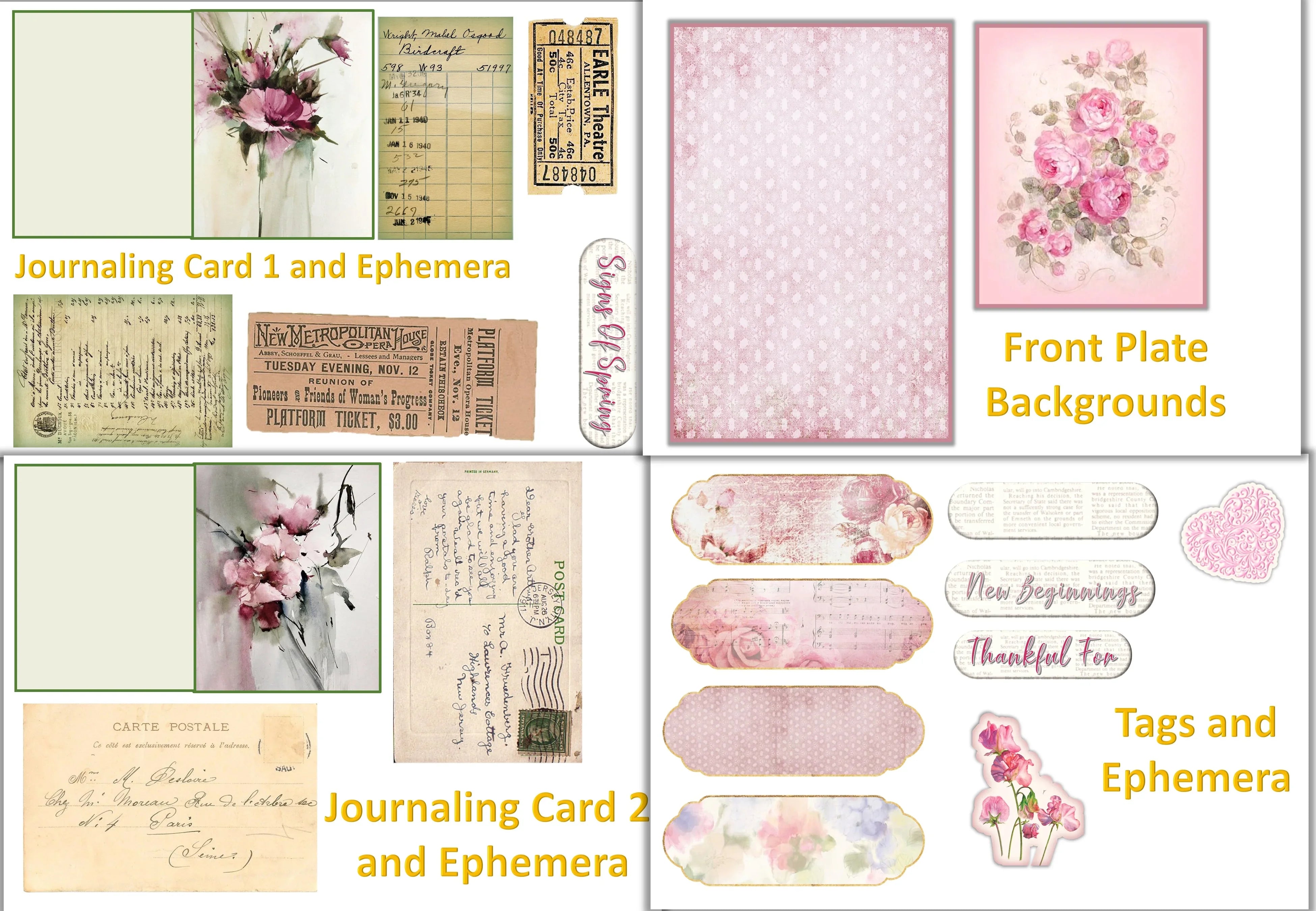 Journaling Clipart Bundle with Free Designs - CraftNest - Digital Crafting and Art