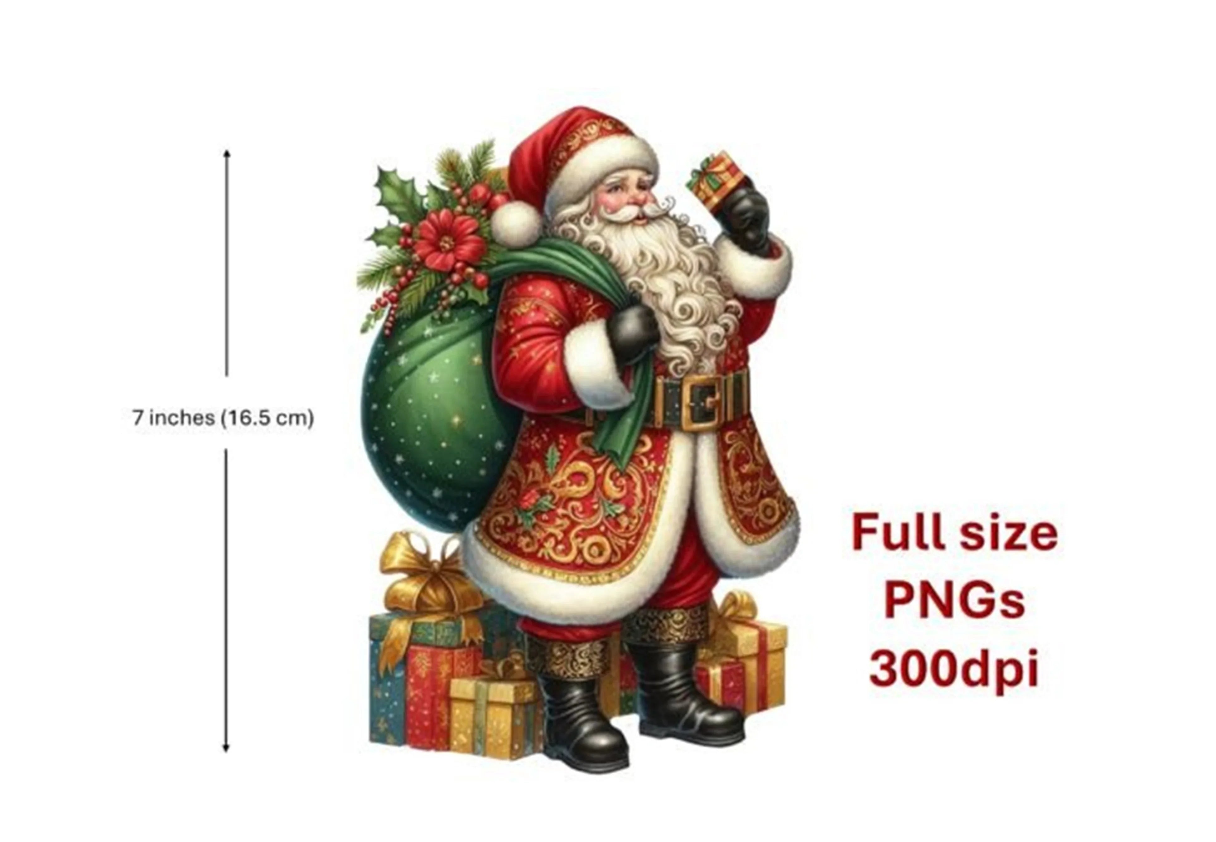 Christmas Santa Clipart Bundle - CraftNest - Digital Crafting and Art