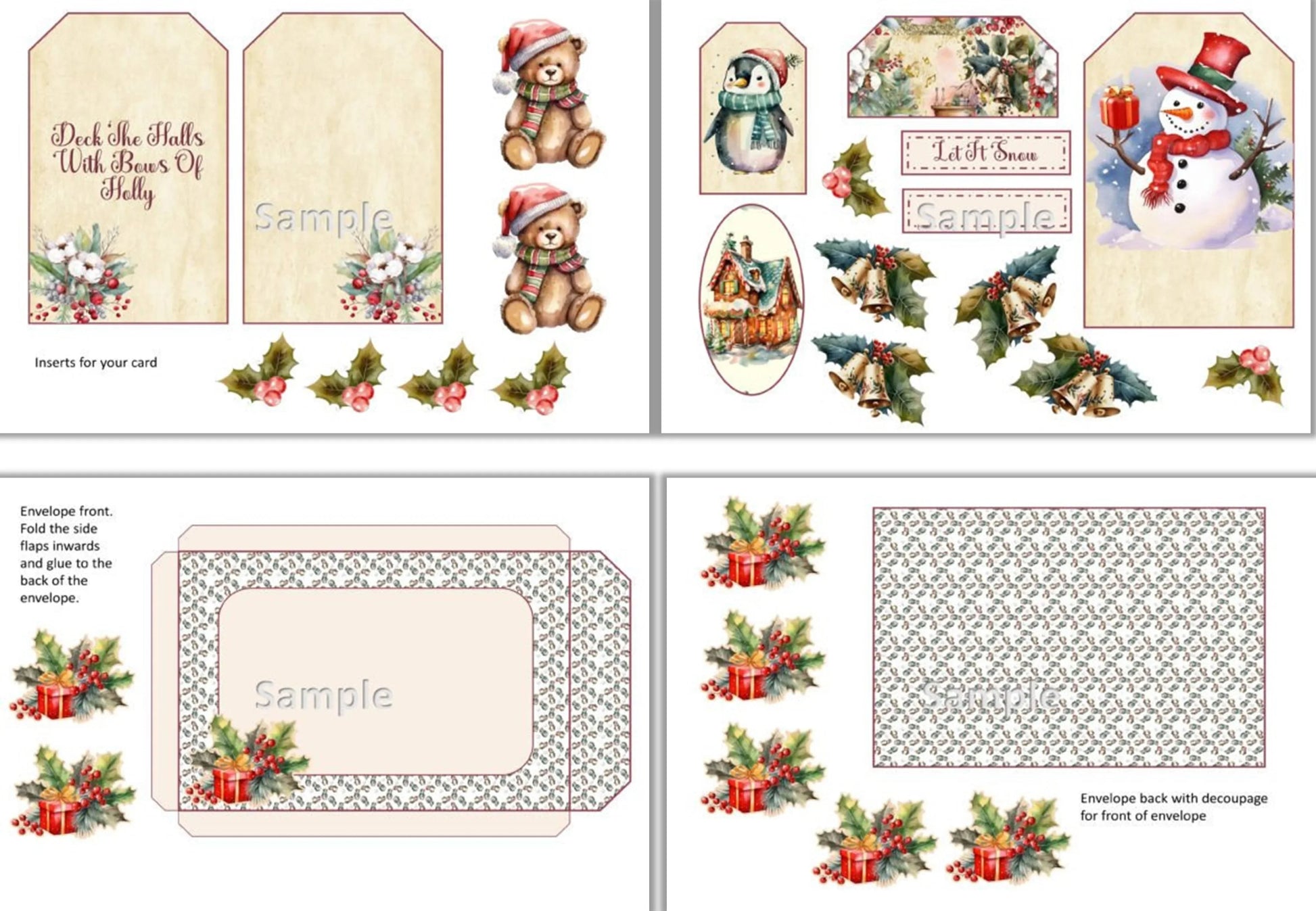 Christmas Card Making Junk Journal Kit - CraftNest - Digital Crafting and Art