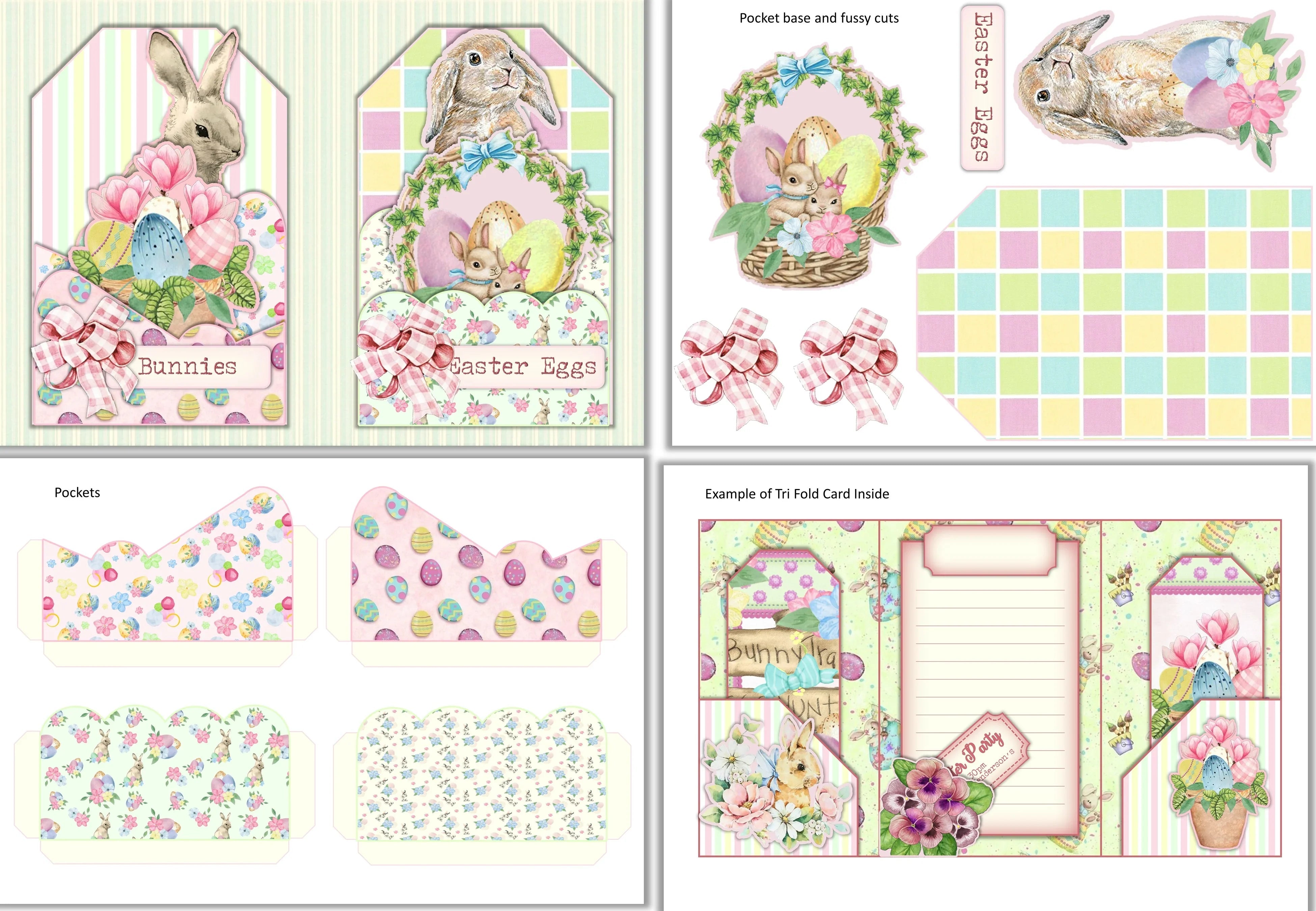 Easter Bunny Junk Journal Clipart Bundle - CraftNest - Digital Crafting and Art