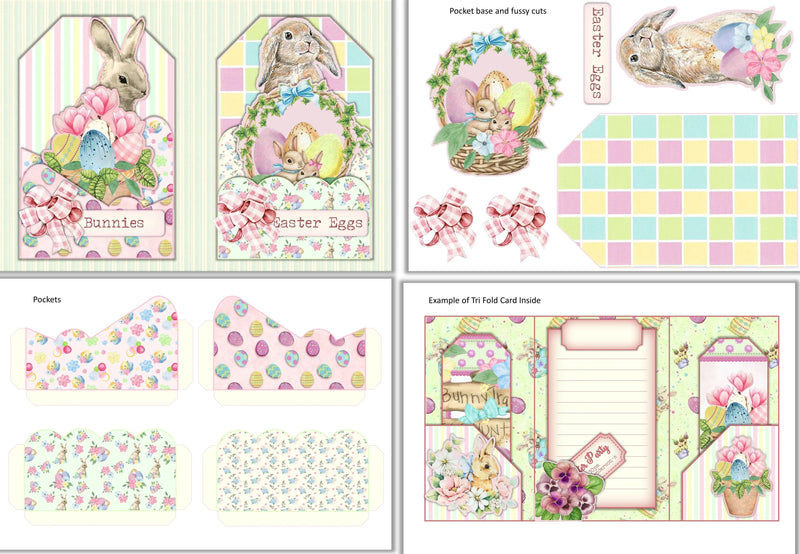 Easter Bunny Junk Journal Clipart Bundle - CraftNest - Digital Crafting and Art