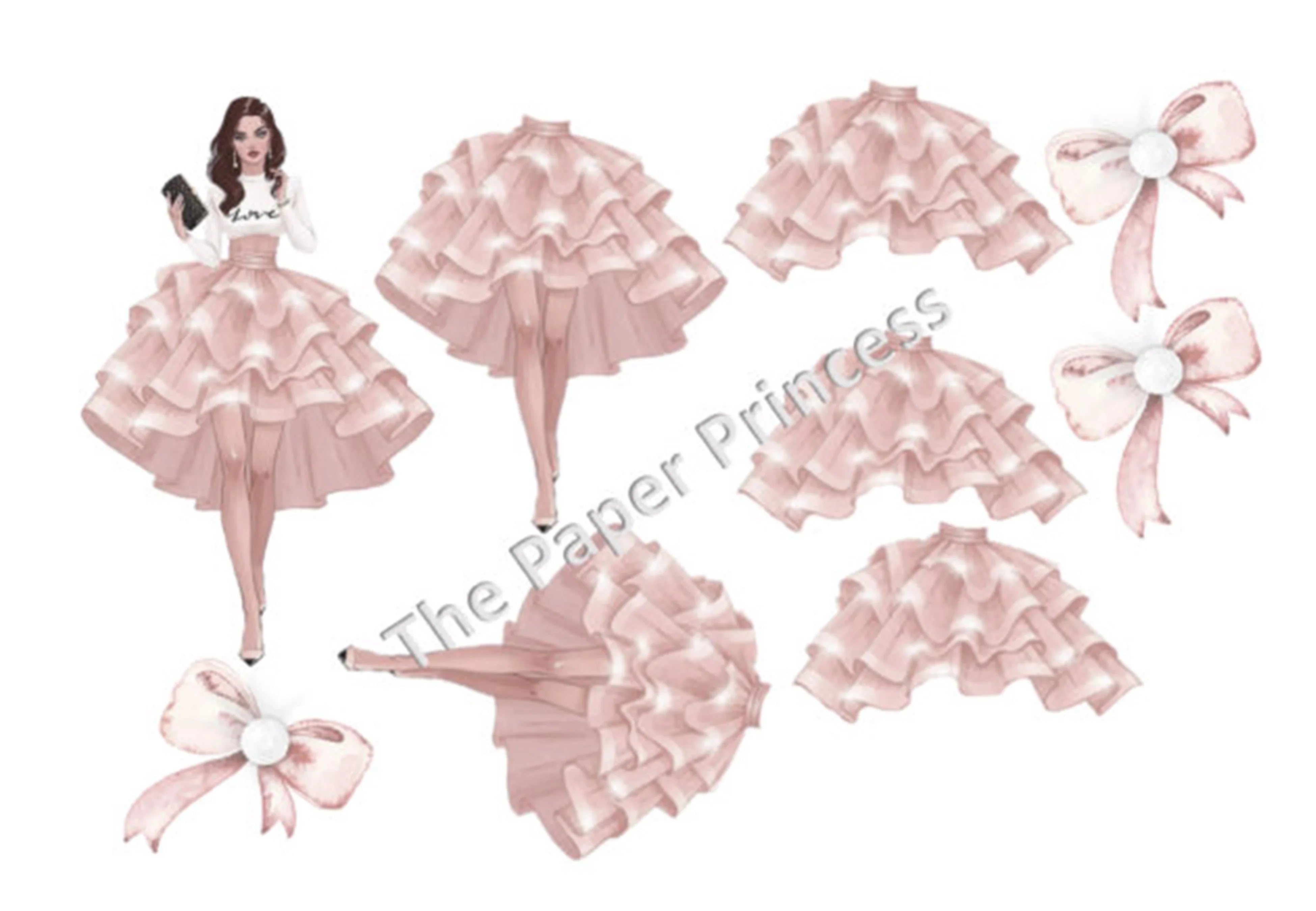 Birthday Princess Clipart Bundle for Card Making - CraftNest - Digital Crafting and Art