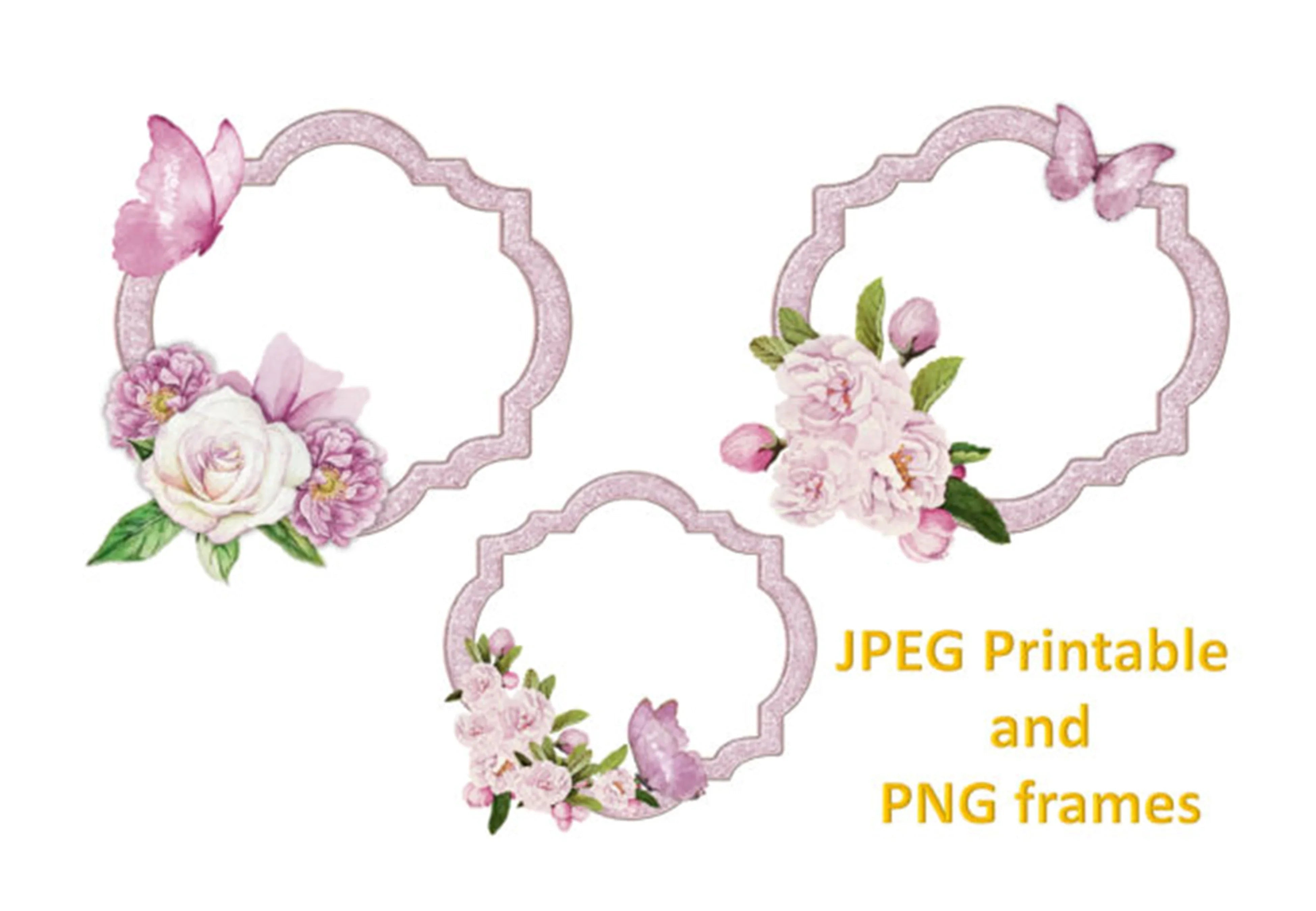 Blossoms and Butterflies Clipart Bundle - CraftNest - Digital Crafting and Art
