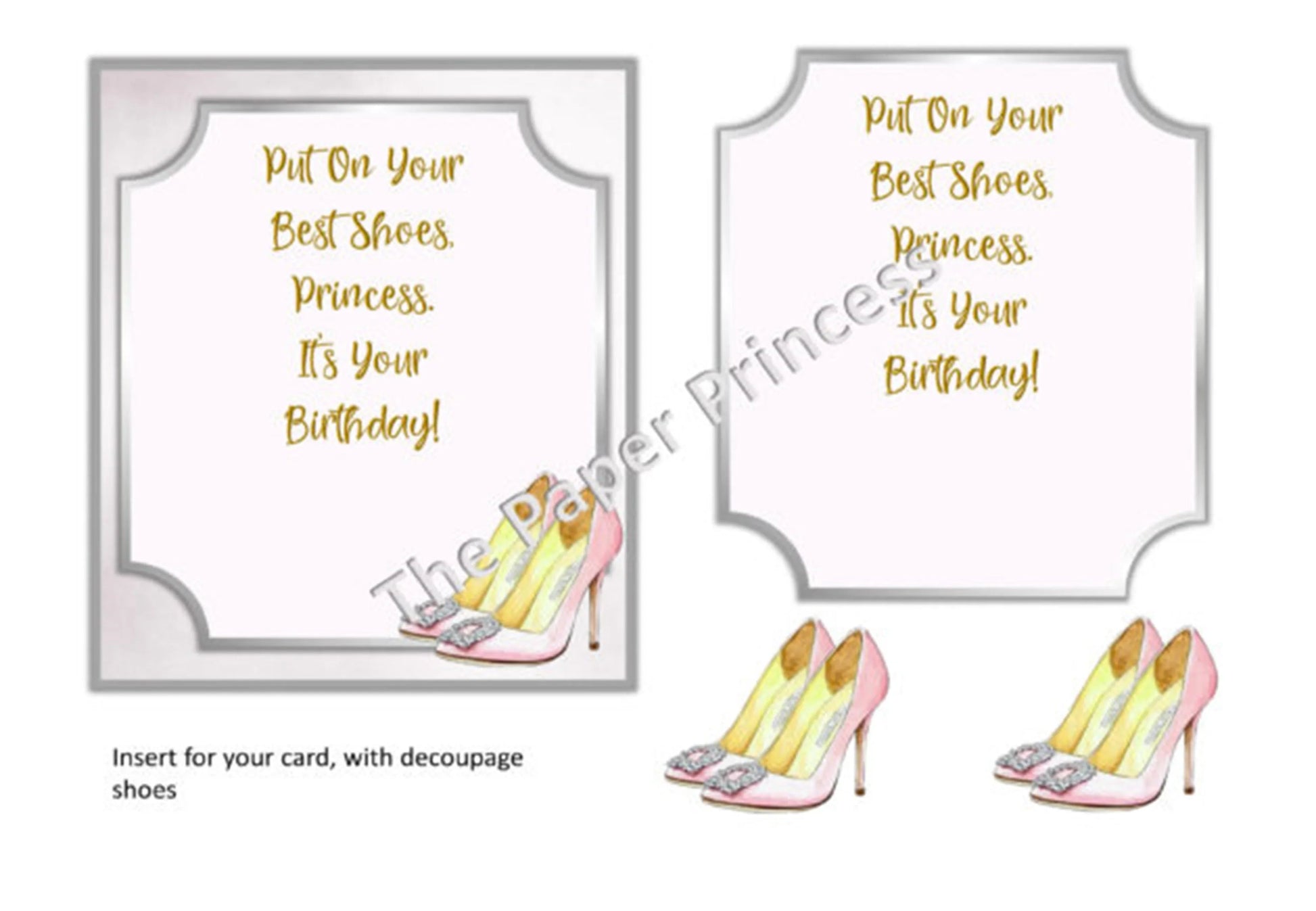 Birthday Princess Clipart Bundle for Card Making - CraftNest - Digital Crafting and Art