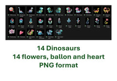 Cute Dinosaur Clipart Bundle - CraftNest - Digital Crafting and Art