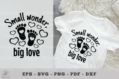 Small Wonder, Big Love Baby Quotes Clipart Bundle - CraftNest - Digital Crafting and Art