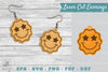 Smile Face Laser Cut Earrings SVG Bundle
