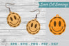 Smile Face Laser Cut Earrings SVG Bundle