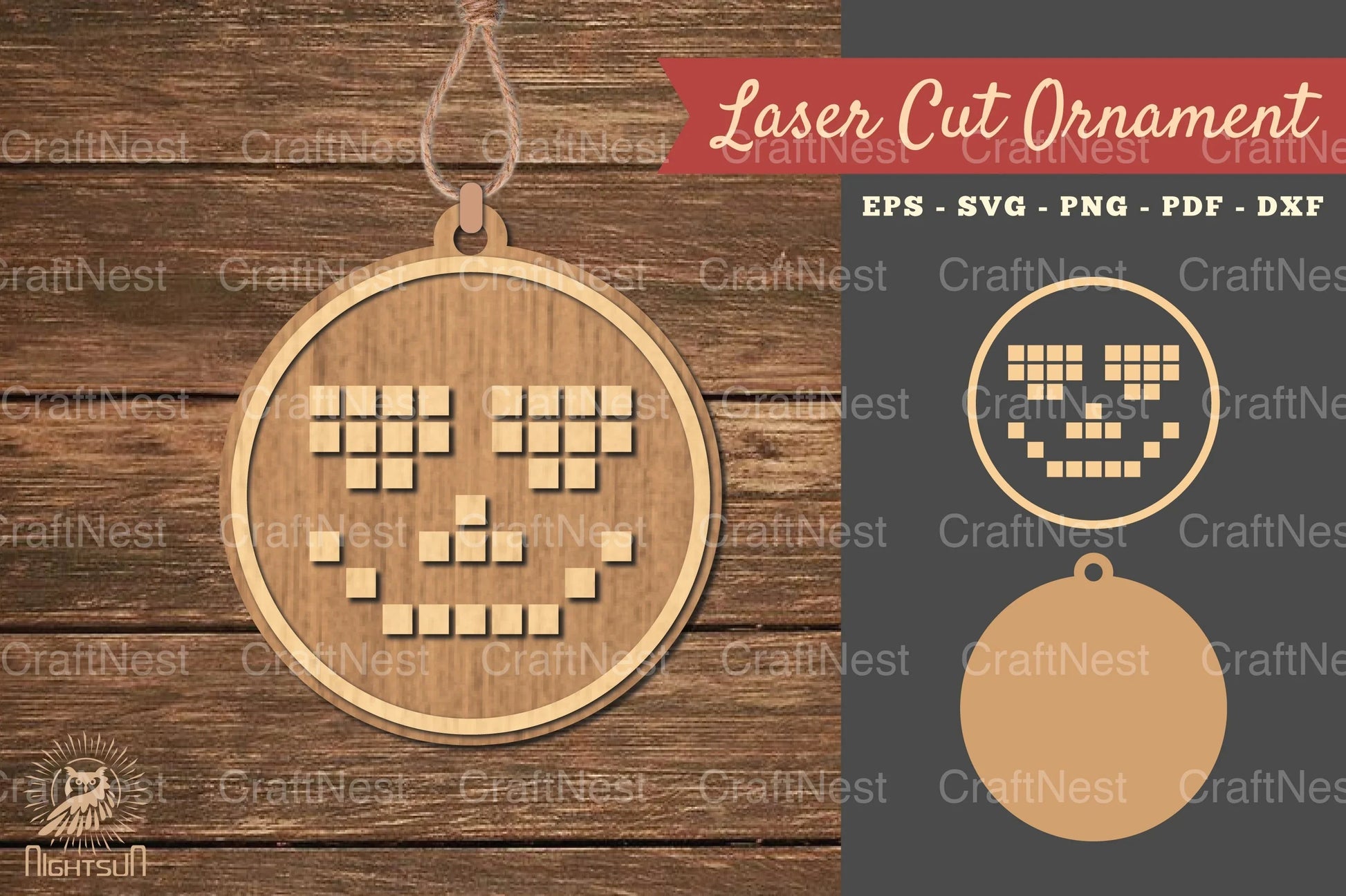 Smile Laser Cut Ornament SVG Bundle - CraftNest - Digital Crafting and Art