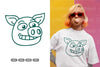 Smiling Pig Animal Clipart Bundle