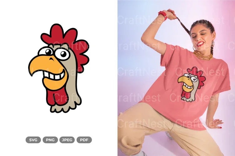 Smiling Rooster Animal SVG Bundle - CraftNest - Digital Crafting and Art
