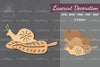Snail on a Leaf Laser Cut Decoration Clipart Bundle