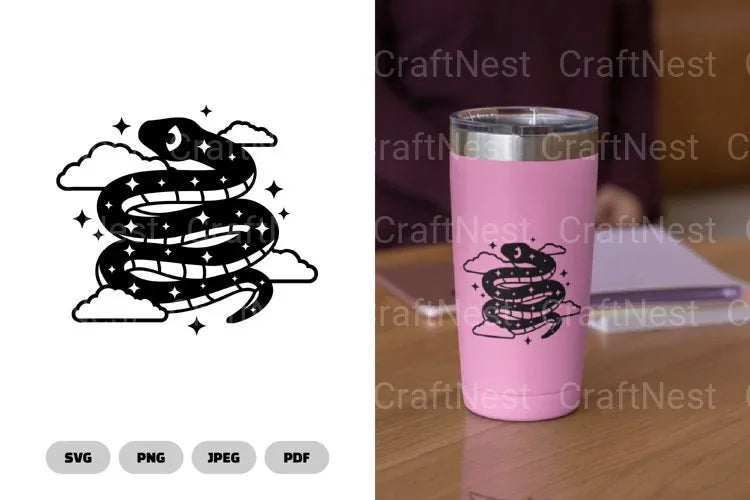 Magical Celestial Snake Clipart Bundle - CraftNest - Digital Crafting and Art
