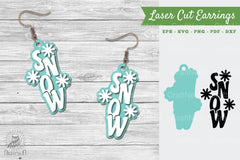 Snowflake Laser Cut Earrings SVG Bundle - CraftNest - Digital Crafting and Art