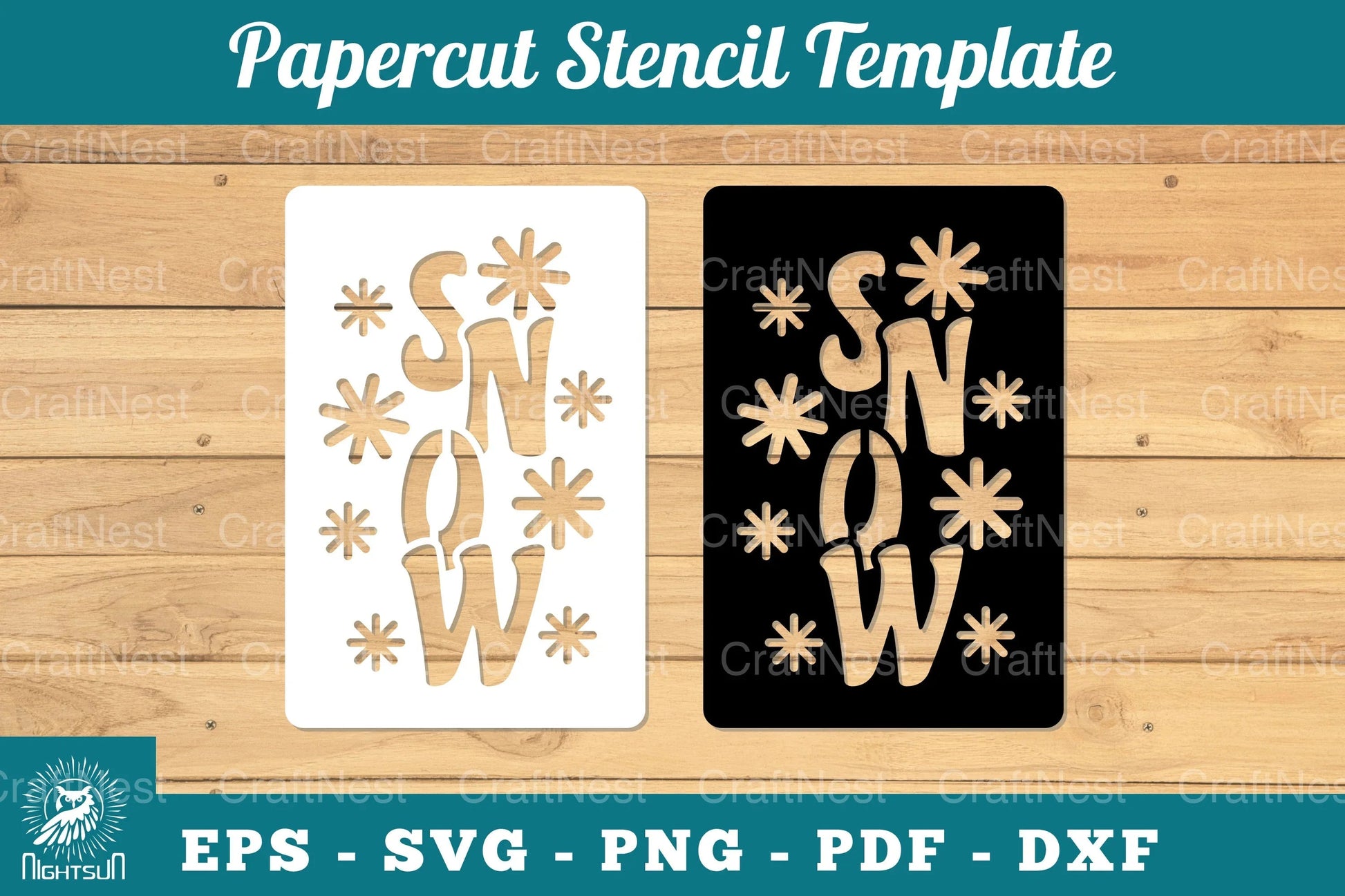 Snow Papercut Stencil Clipart Bundle - CraftNest - Digital Crafting and Art