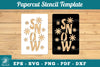 Snow Papercut Stencil Clipart Bundle