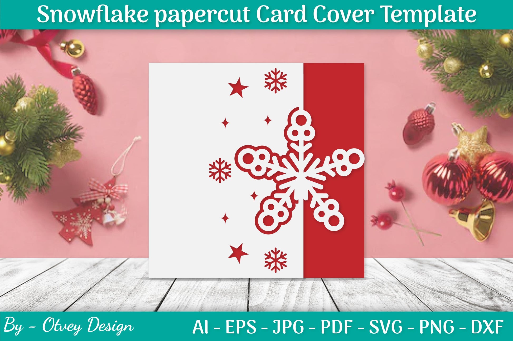 Snowflake Papercut Card Cover Template SVG Bundle 15 - CraftNest - Digital Crafting and Art