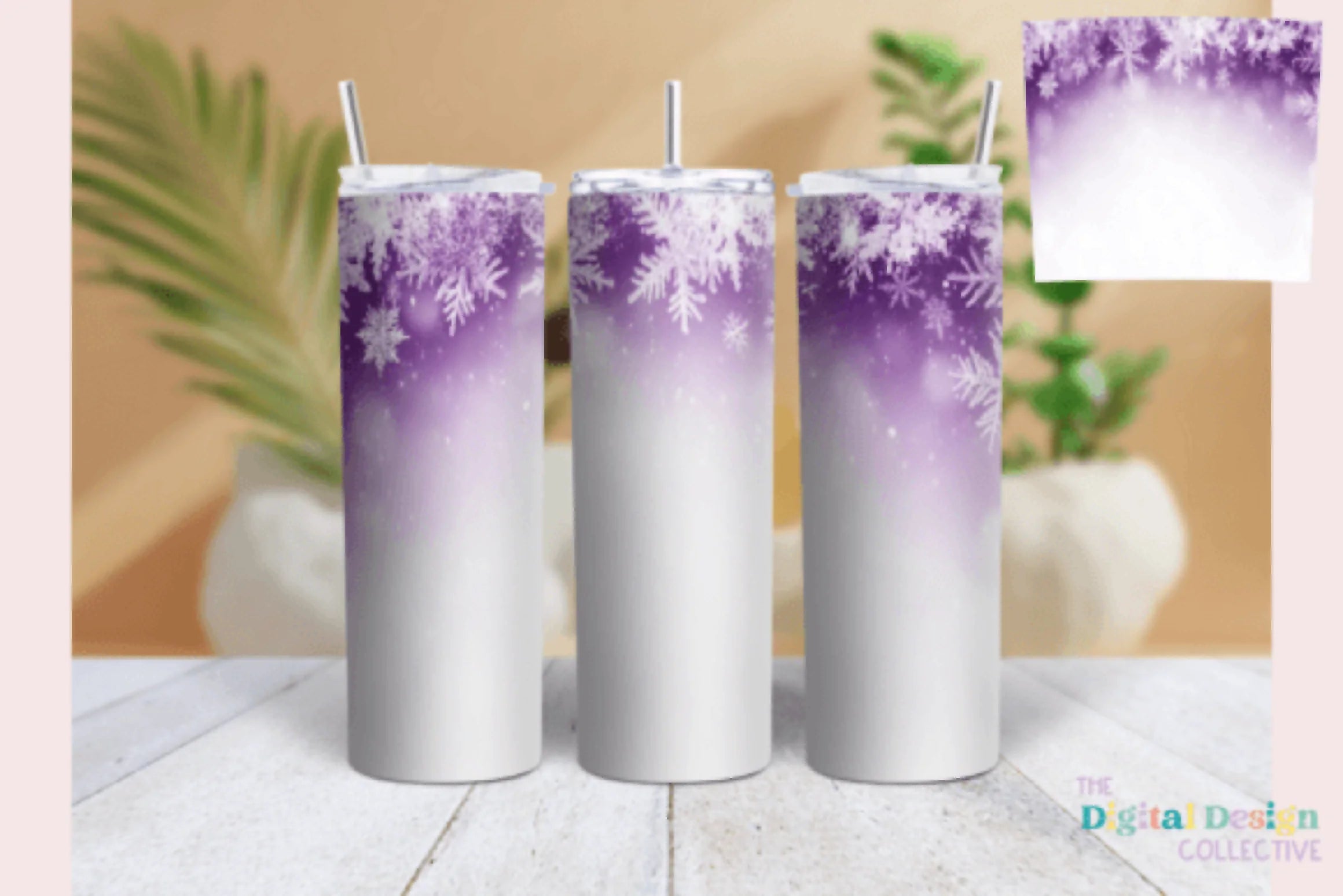 Snowflake Tumbler Wrap Bundle - CraftNest - Digital Crafting and Art