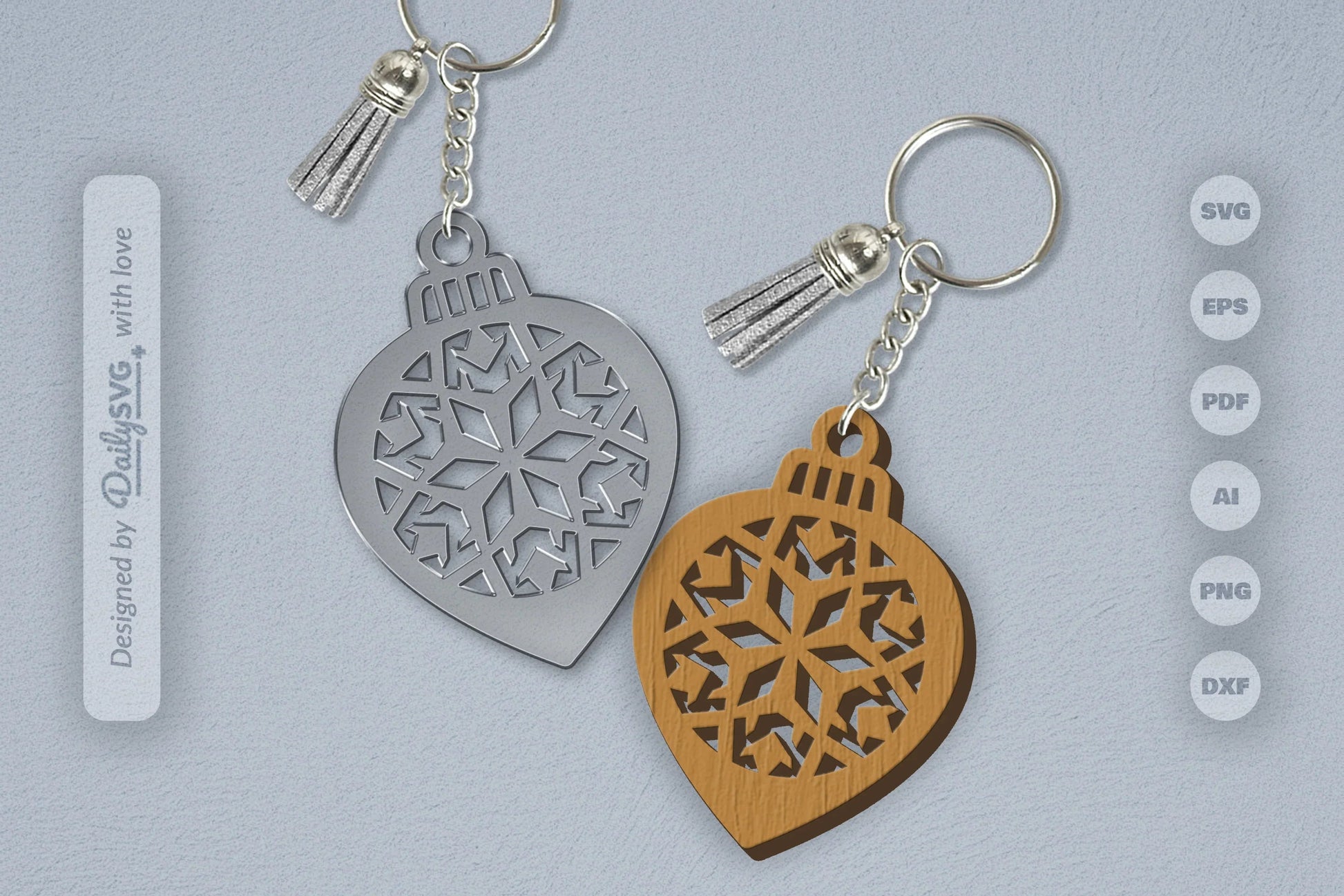 Snowflake Christmas Bauble SVG Bundle - CraftNest - Digital Crafting and Art