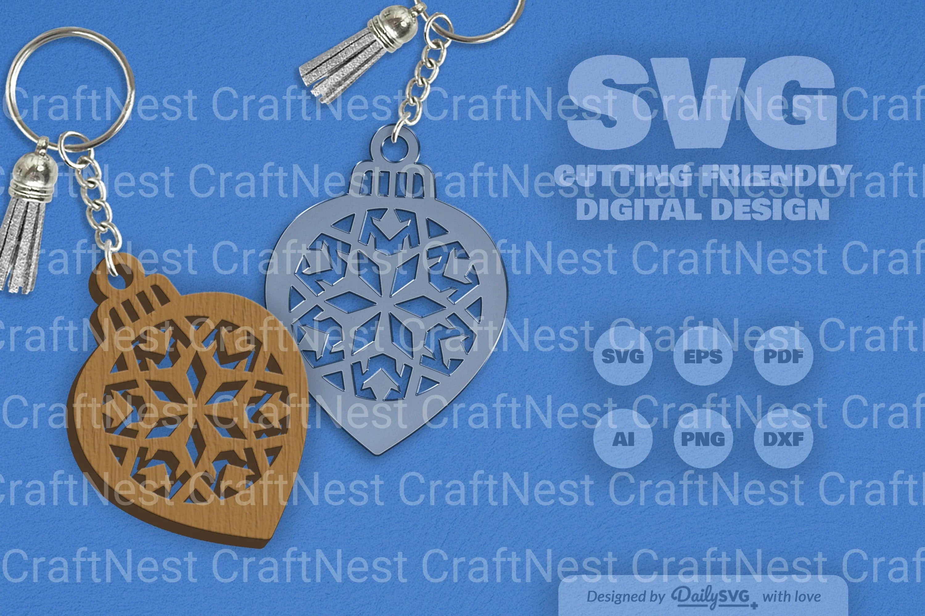 Snowflake Christmas Bauble SVG Bundle