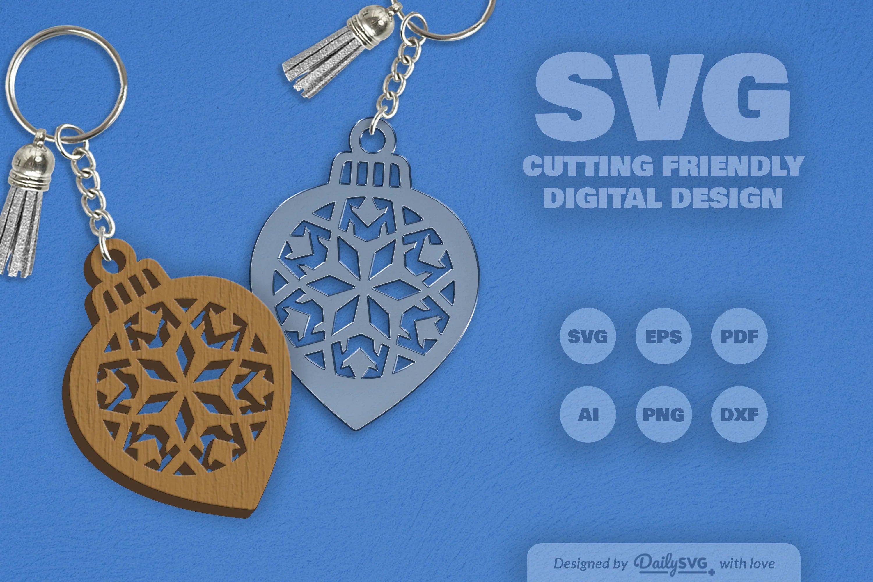 Snowflake Christmas Bauble SVG Bundle - CraftNest - Digital Crafting and Art