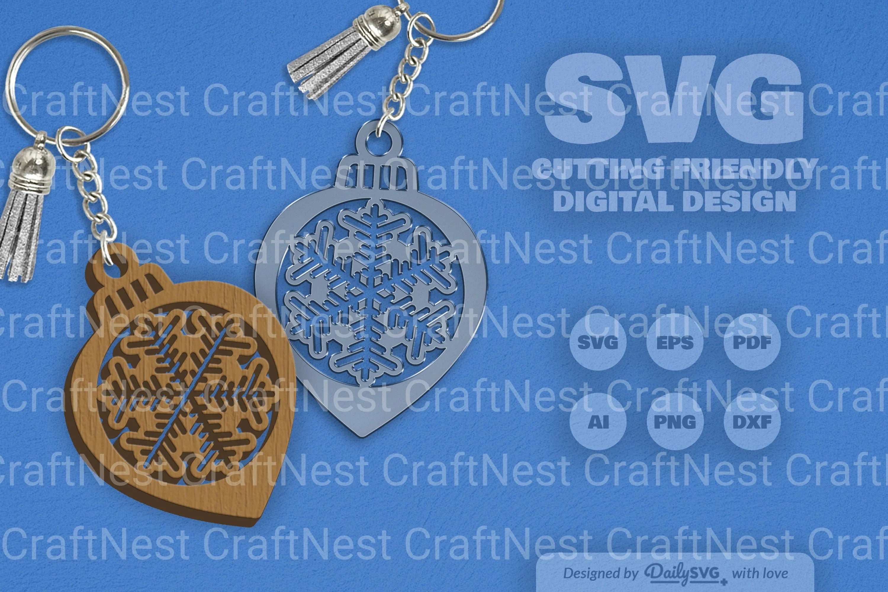 Snowflake Christmas Bauble SVG Bundle