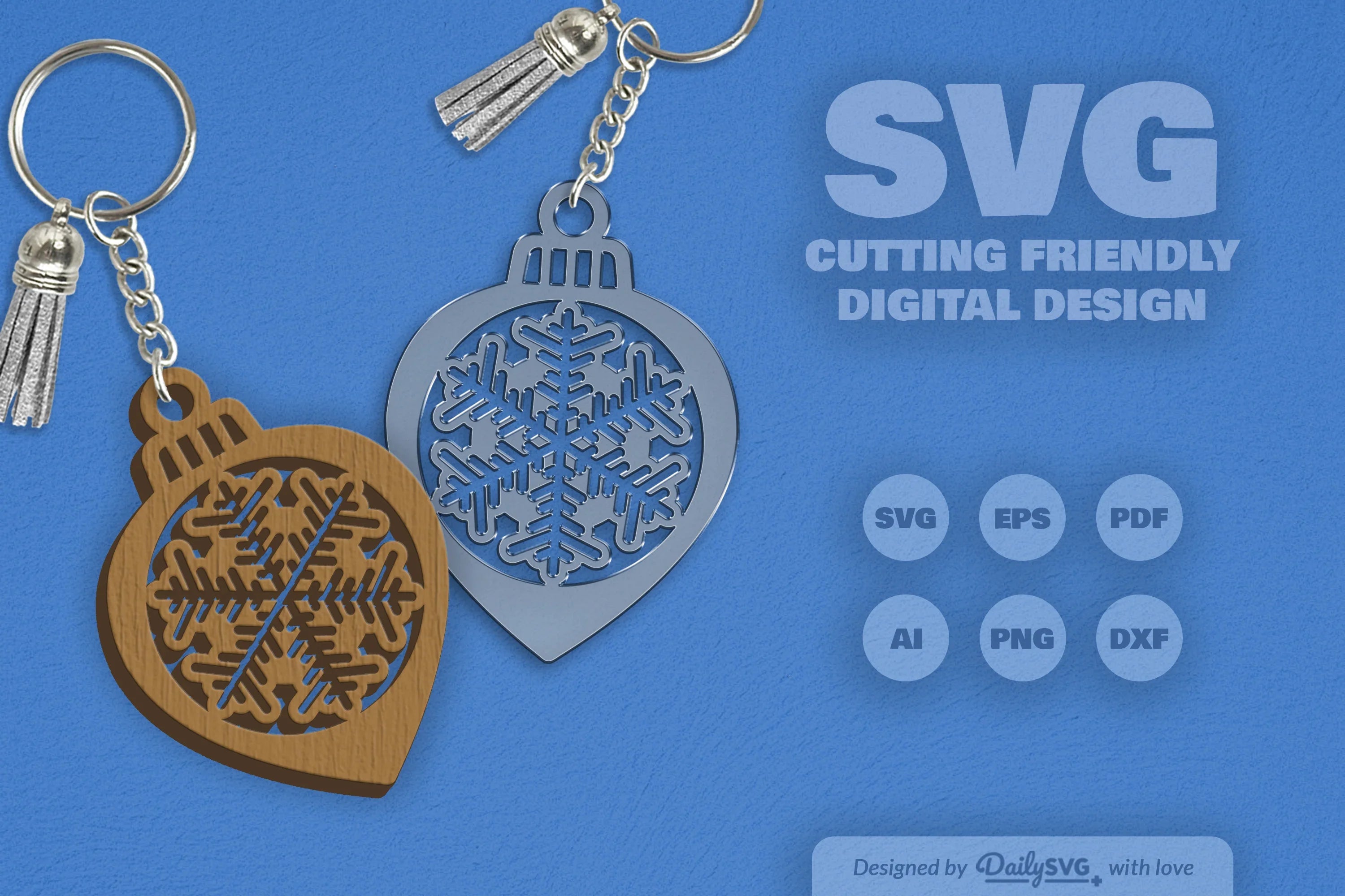 Snowflake Christmas Bauble SVG Bundle 4 - CraftNest - Digital Crafting and Art