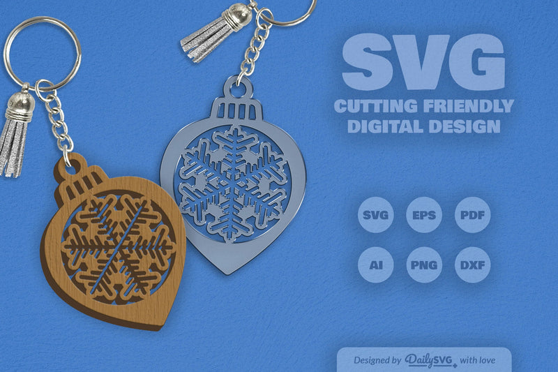 Snowflake Christmas Bauble SVG Bundle 4 - CraftNest - Digital Crafting and Art