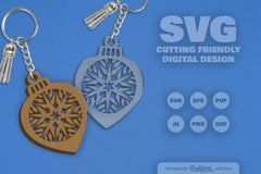 Snowflake Christmas Bauble SVG Bundle 11 - CraftNest - Digital Crafting and Art