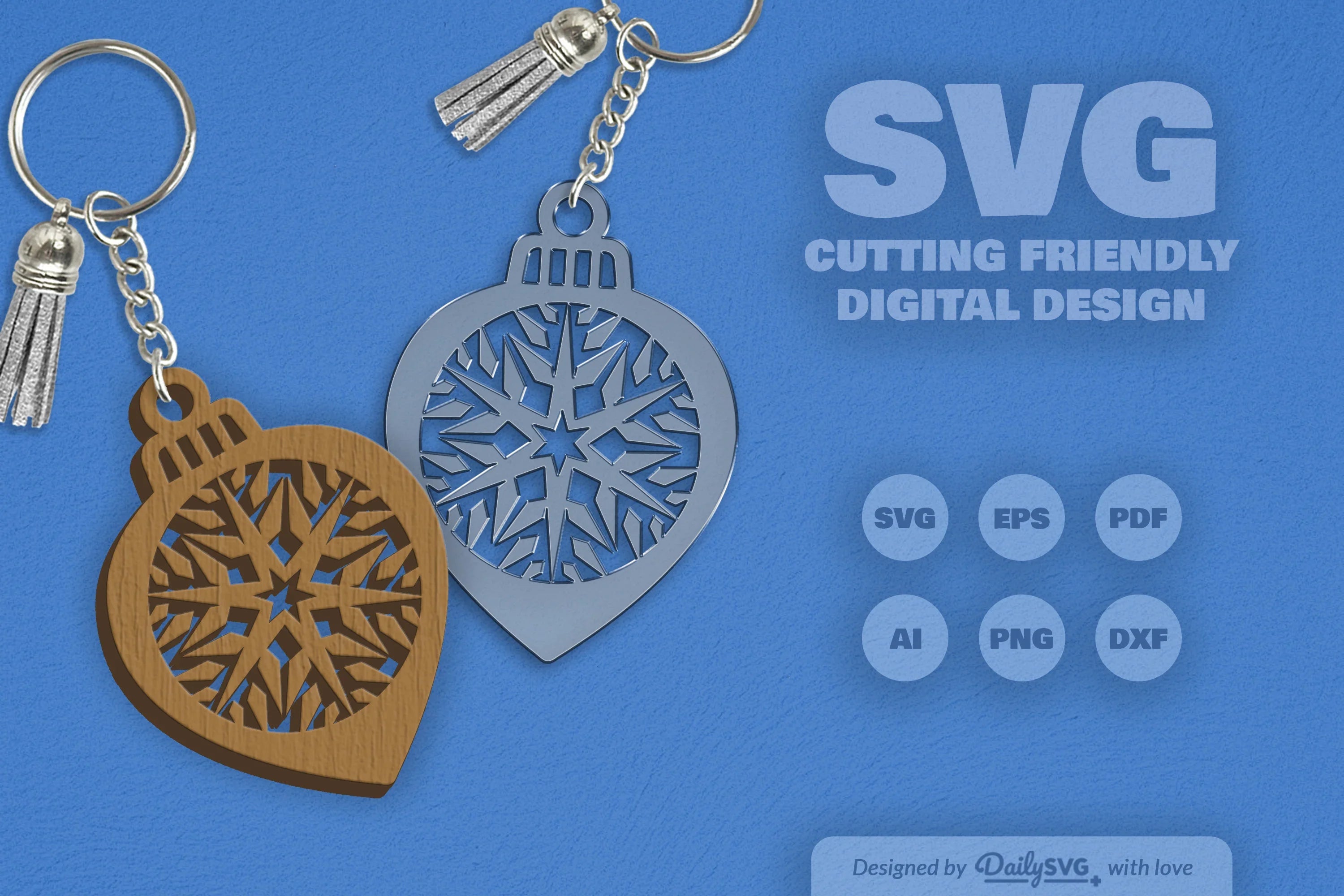 Snowflake Christmas Bauble SVG Bundle 11 - CraftNest - Digital Crafting and Art