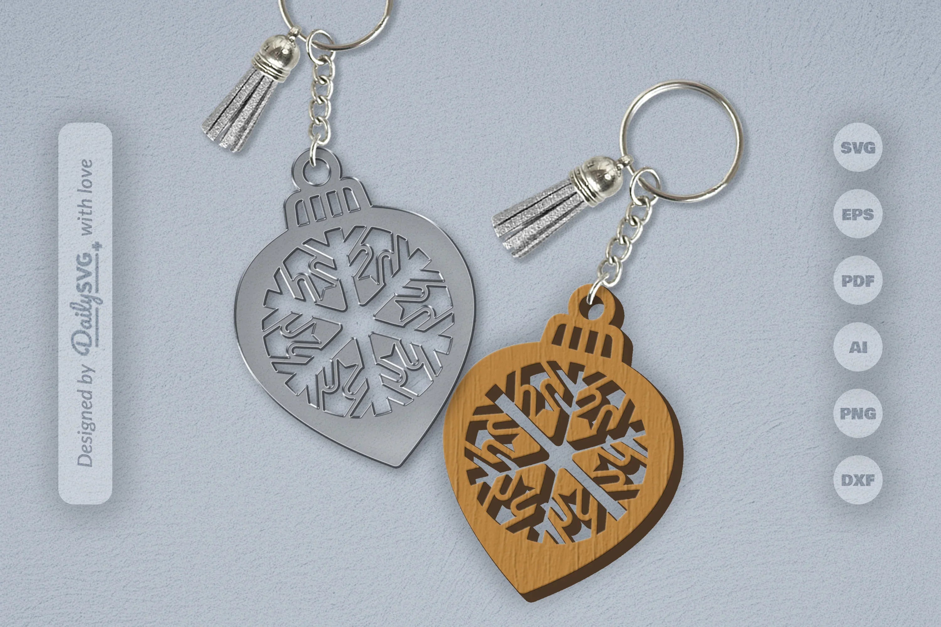 Snowflake Christmas Bauble SVG Bundle 12 - CraftNest - Digital Crafting and Art